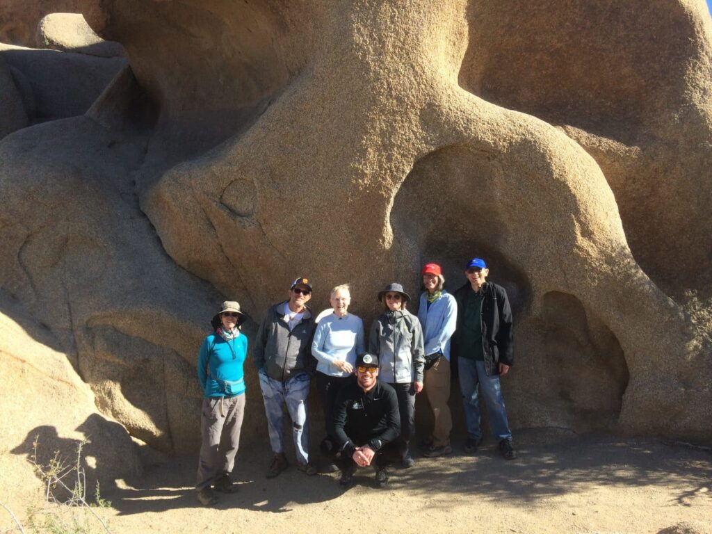 hiking group in joshua tree