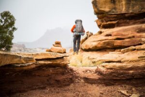 hiker with backpack