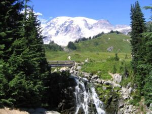 Myrtle Falls in Mt Rainier National Park