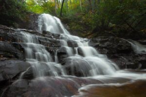 Laurel Waterfall in Great Smoky Mountains