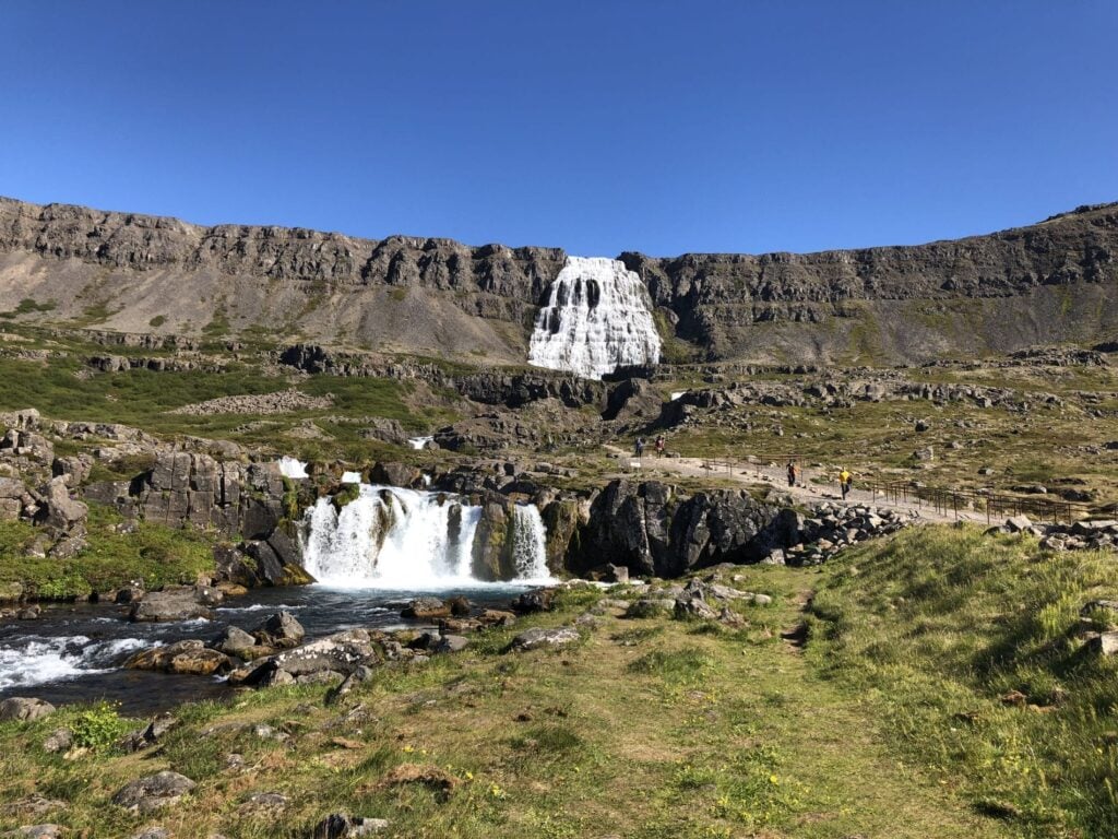 A picture of the Dynjandi Waterfall