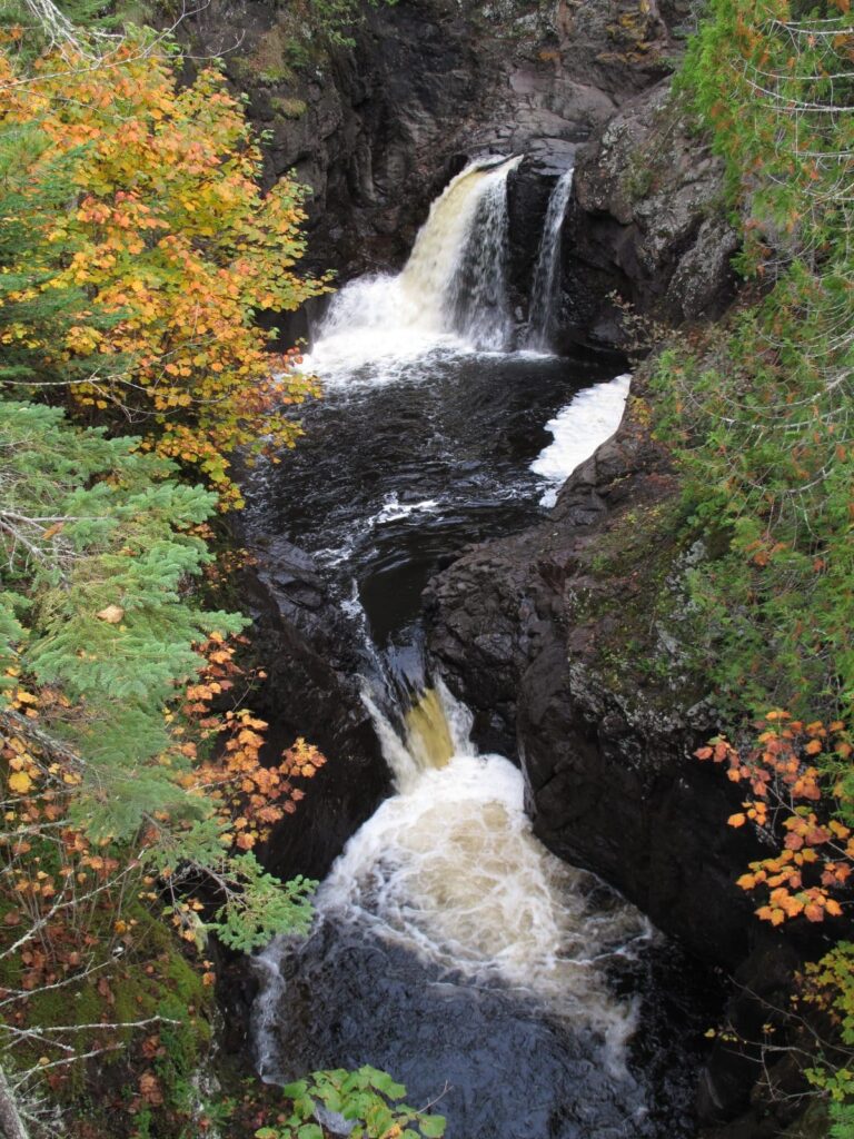 Image of a waterfall at lake superior