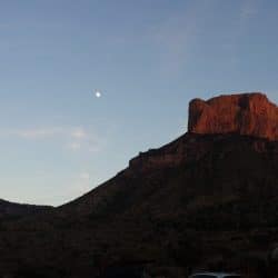moon rising over Big Bend National Park