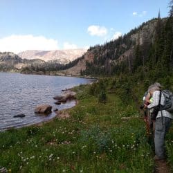 hiking trail by a lake