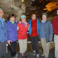group of hikers in the oregon caves