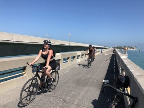 cyclists on the overseas highway