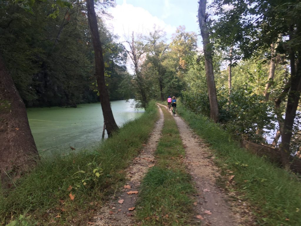Cycling along the C&O Canal Towpath in Maryland