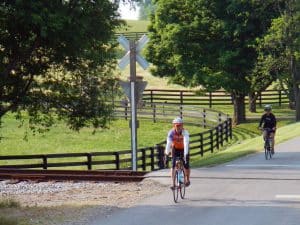 cyclist in kentucky bluegrass
