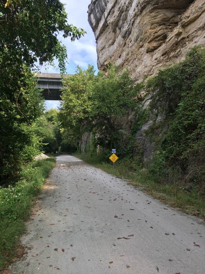 Katy Trail passes under I70 near St. Charles