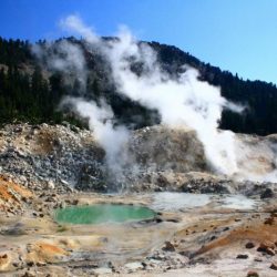Steam from the Devil's Kitchen area of Lassen Volcanic National Park