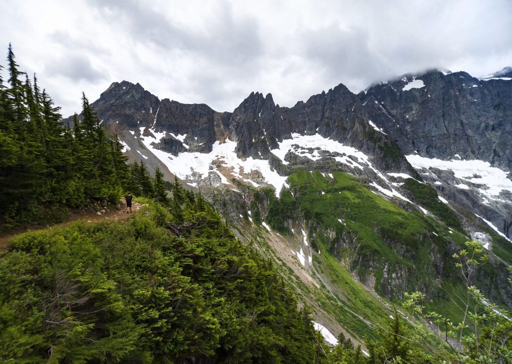 Crossing Cascade Pass in North Cascades National Park