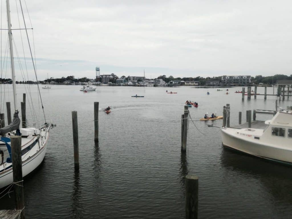View of the docks in the Outer Banks