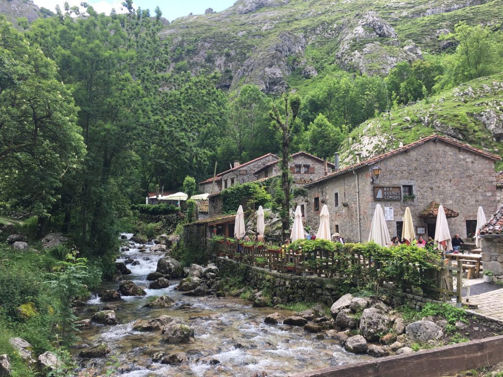 A small restaurant in the mountain village of Bulnes in el Parque Nacional de Los Picos de Europa.