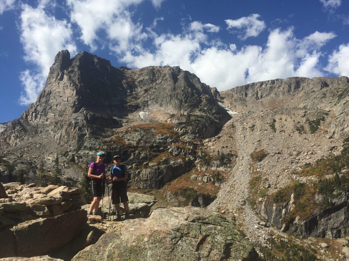 Hikers on a mountain in Colorado