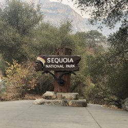 Sequoia National Park hiking sign