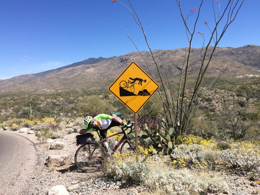 desert road sign