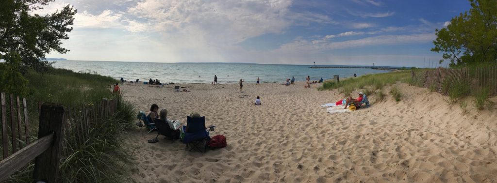 Relaxing on the beaches of Lake Michigan