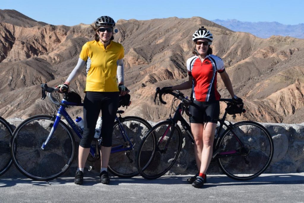 Cyclists enjoying the views at Death Valley National Aprk