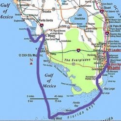 Map of Florida keys