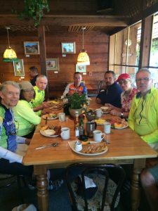 group of people eating lunch