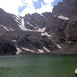 Rocky mountains and lake