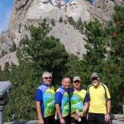 bikers in front of mt rushmore