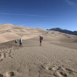 Hiking the sand dunes
